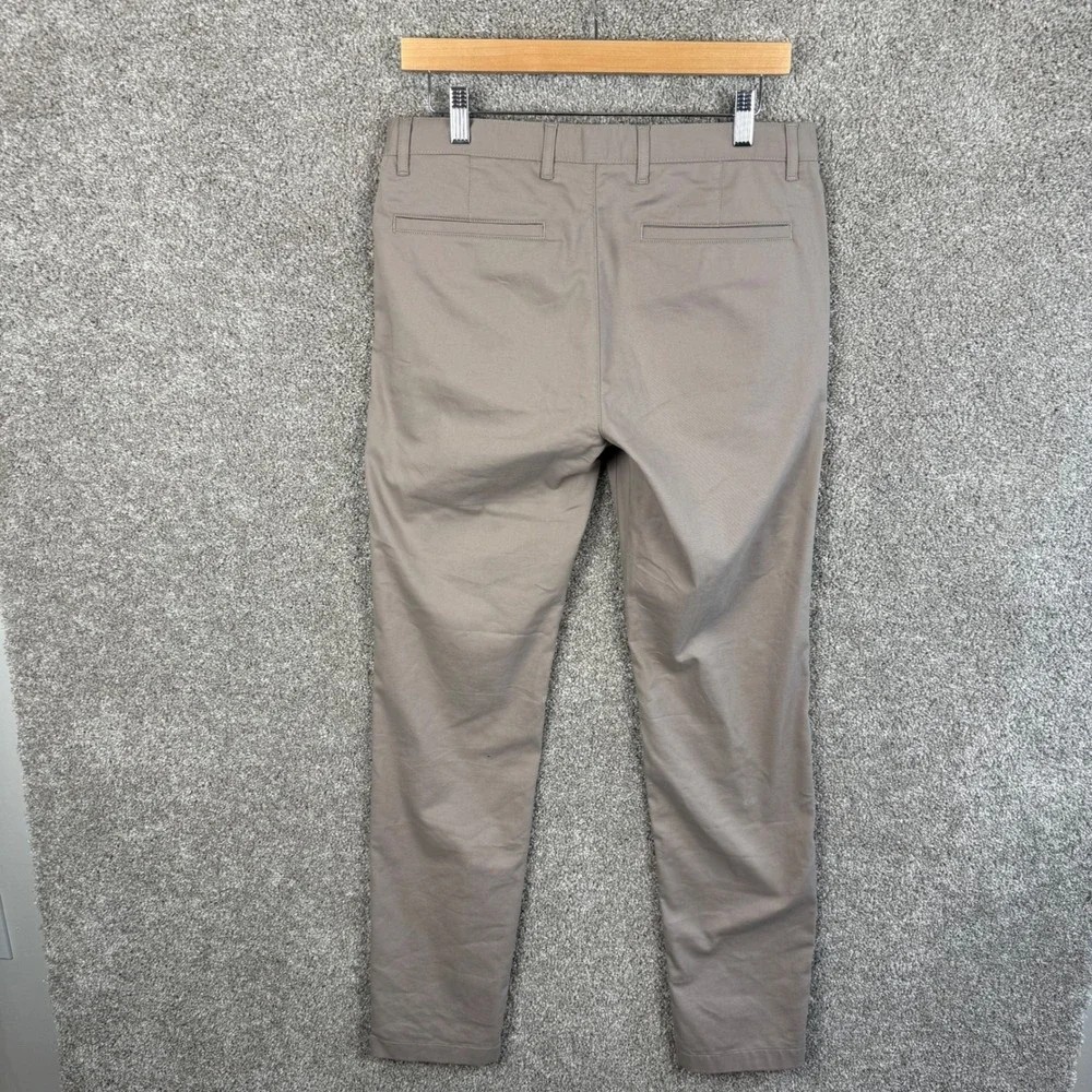 Theory Mens 30x32 Zaine P2 Barrier Twill‎ Slim Fit Chino Pants Khaki Beige